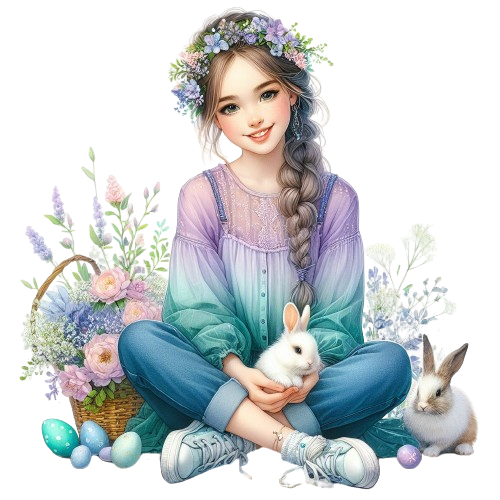 TUBE FILLE AVEC ANIMAUX 7