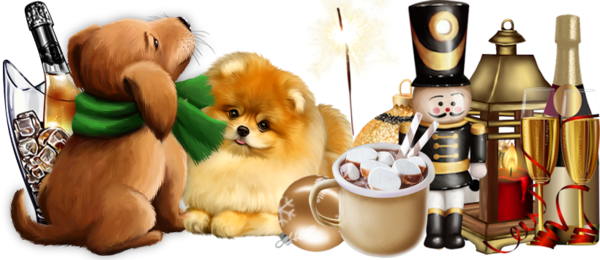 TUBE BONNE ANNEE PERSONNAGE OU ANIMAUX