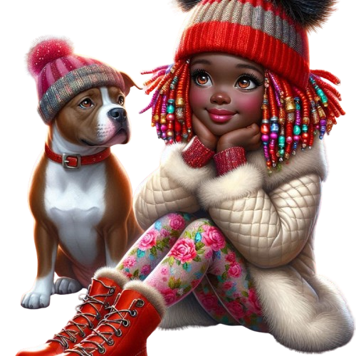 TUBE FILLE AVEC ANIMAUX 7