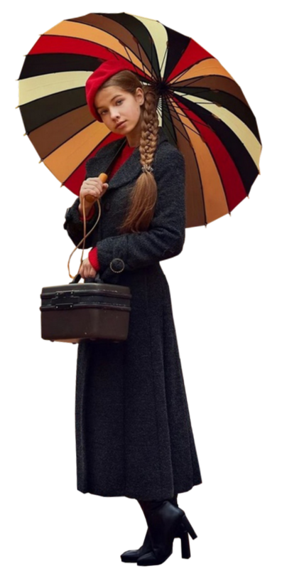 TUBE FILLE AVEC PARAPLUIE 2