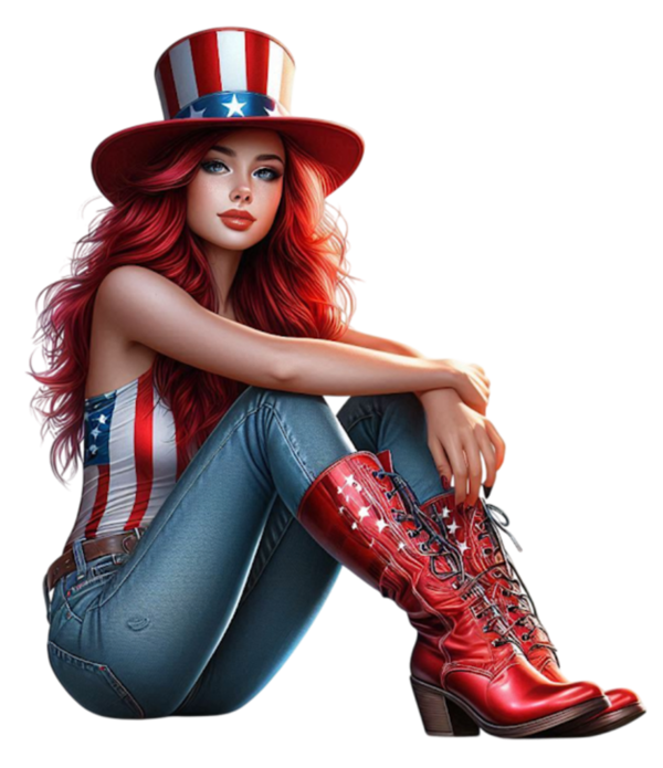 TUBE FILLE AU DRAPEAU DE SON PAYS