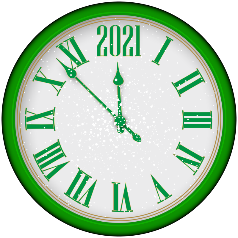 2021_New_Year_Green_Clock_Tree_PNG_Clipart.png