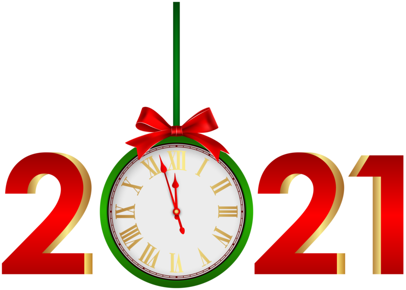 2021_with_Clock_Red_Green_PNG_Clipart.png