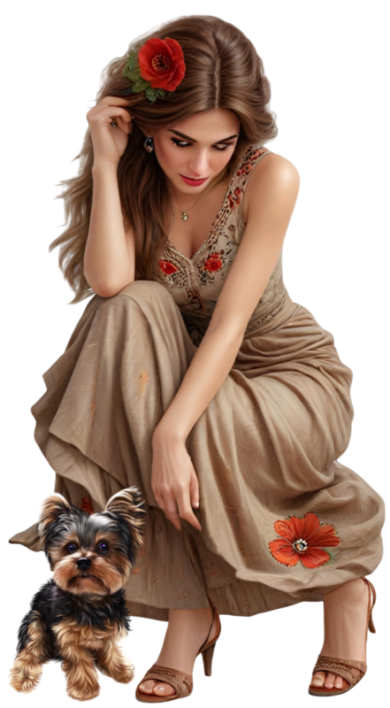 TUBE FILLE AVEC ANIMAUX 6