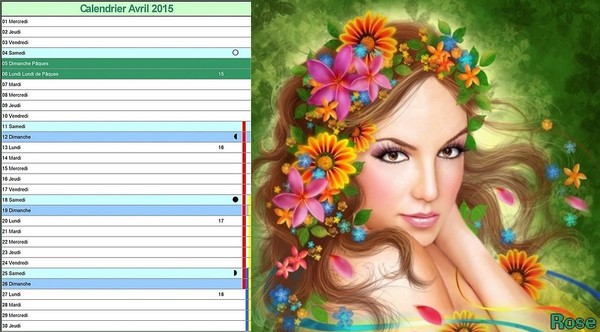 CALENDRIER AVRIL 2015