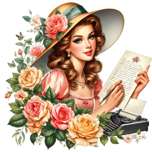 TUBE FILLE AVEC DES FLEURS 5