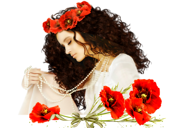 TUBE FILLE AVEC DES FLEURS 5
