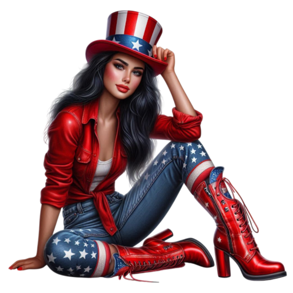 TUBE FILLE AU DRAPEAU DE SON PAYS