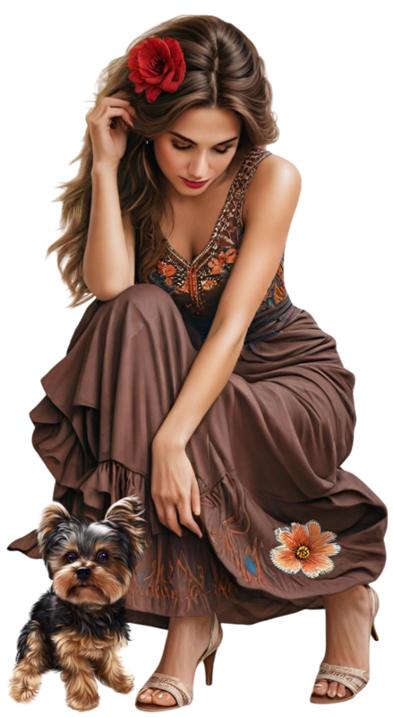 TUBE FILLE AVEC ANIMAUX 6
