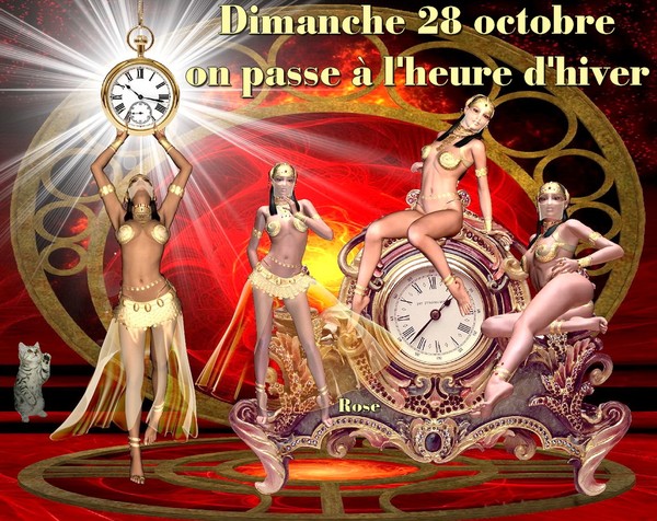 ON CHANGE L'HEURE LE 28 OCTOBRE