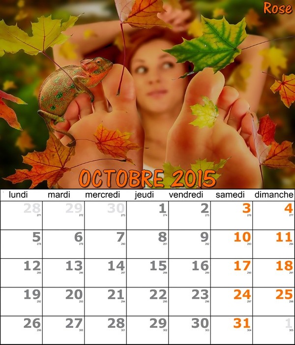 CALENDRIER OCTOBRE 2015