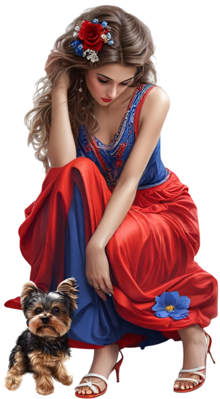 TUBE FILLE AVEC ANIMAUX 6