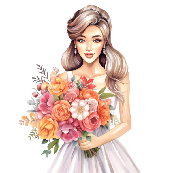 TUBE FILLE AVEC DES FLEURS 5