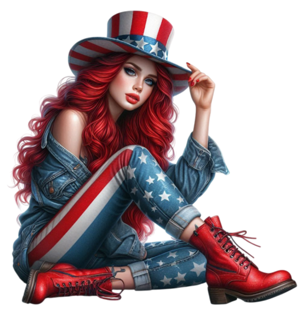 TUBE FILLE AU DRAPEAU DE SON PAYS