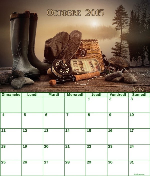 CALENDRIER OCTOBRE 2015