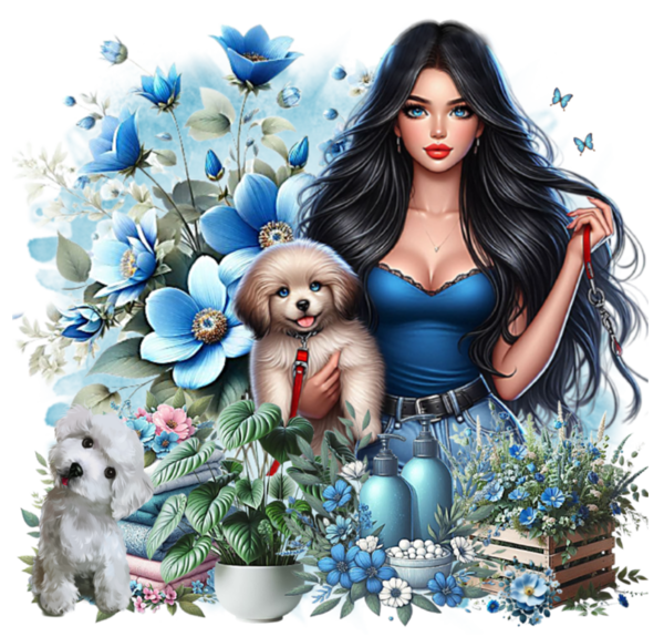 TUBE FILLE AVEC ANIMAUX 6