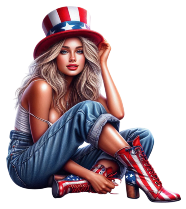 TUBE FILLE AU DRAPEAU DE SON PAYS