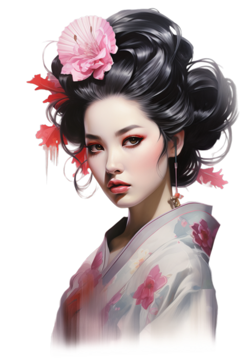 TUBE FILLE AVEC DES FLEURS 5