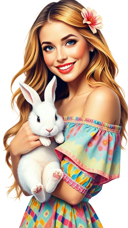 TUBE FILLE AVEC ANIMAUX 6