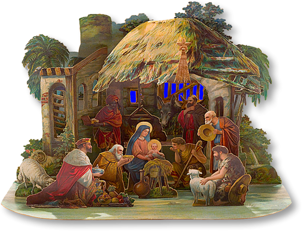 TUBE NOEL CRECHE ET ROI MAGE