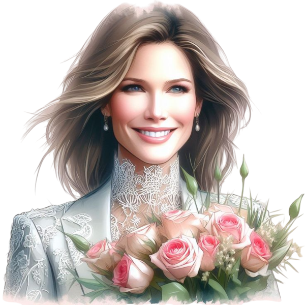 TUBE FILLE AVEC DES FLEURS 5