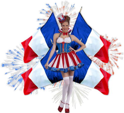 TUBE FILLE AU DRAPEAU DE SON PAYS