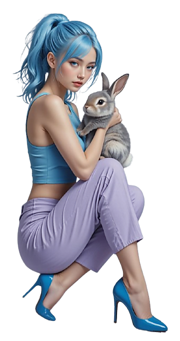 TUBE FILLE AVEC ANIMAUX 6