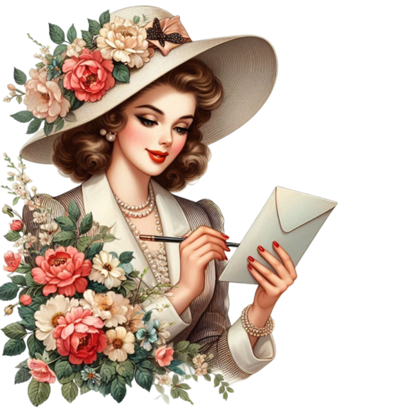 TUBE FILLE AVEC DES FLEURS 5