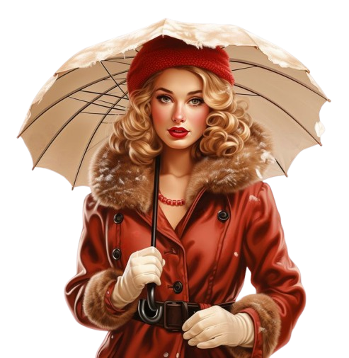 TUBE FEMME AVEC PARAPLUIE OU OMBRELLES 2