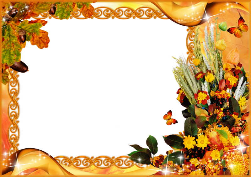 Autumn-Leaves-Flowers-and-Butterfies-Photo-Frame.png