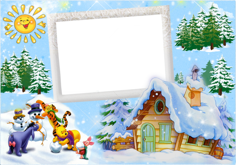 Christmas_Kids_Winter_Frame_with_Winnie_the_Pooh_and-Friends_and_Snowman.png