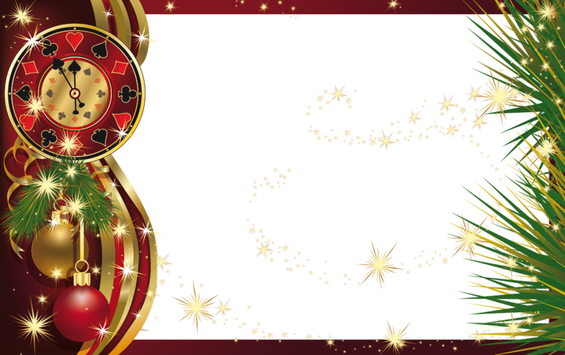 Christmas_PNG_Frame_with_Red_Clock.png