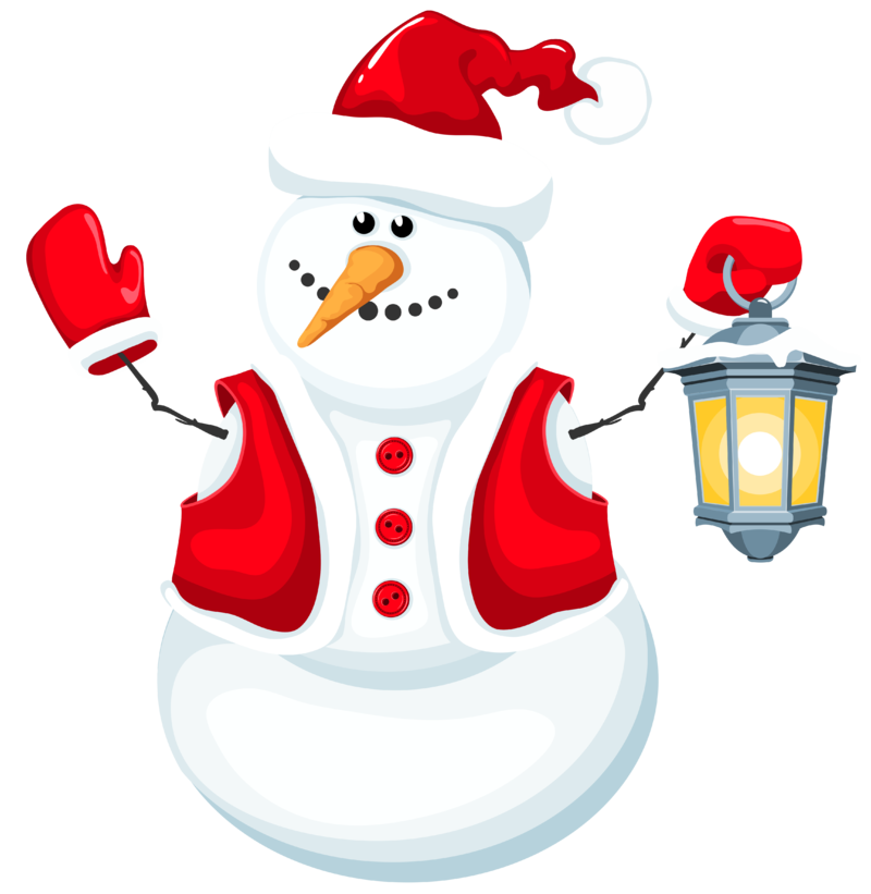 Christmas_Snowman_with_Lantern_PNG_Clipart.png