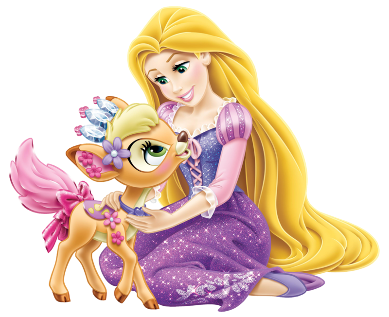 Disney_Princess_Rapunzel_with_Little_Deer_Transparent_PNG_Clip_Art_Image.png