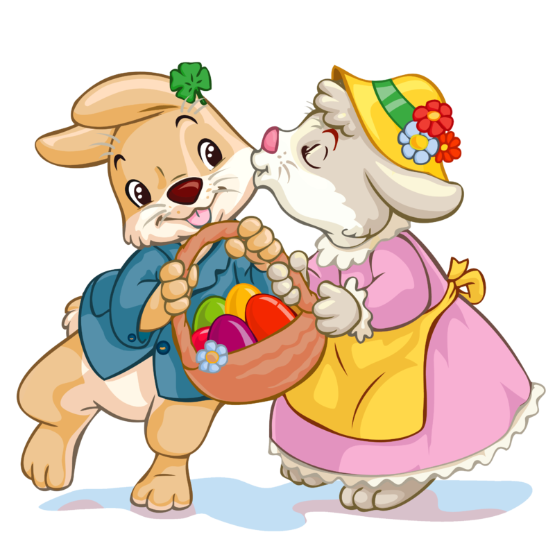 Easter_Bunnies_with_Egg_Basket_PNG_Clipart.png