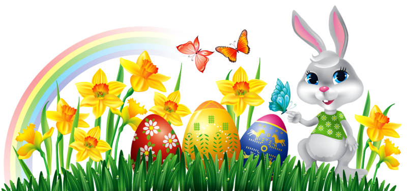 Easter_Bunny_with_Daffodils_Eggs_and_Grass_Decor_PNG_Clipart_Picture.png
