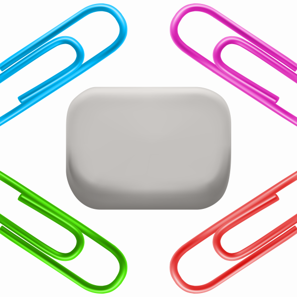 Eraser_and_Paper_Clips_PNG_Clipart
