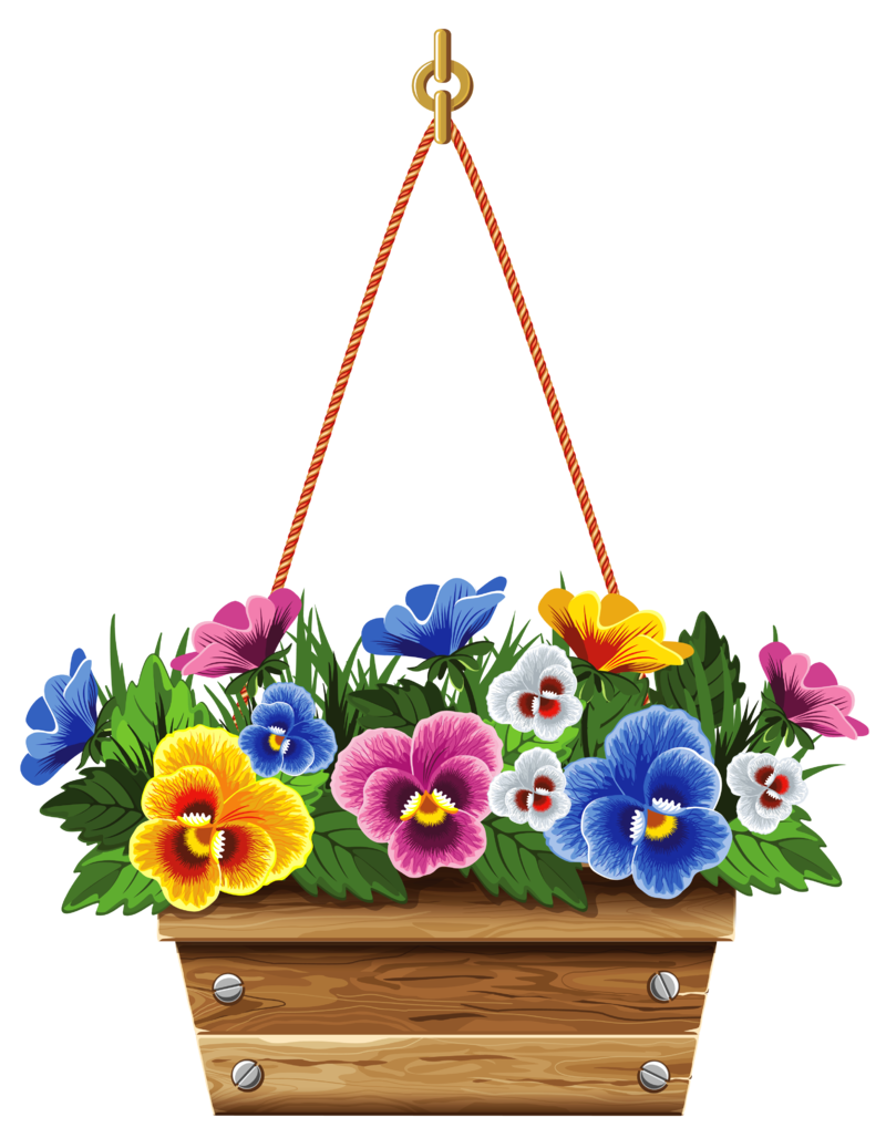 Hanging_Box_with_Violets_PNG_Clipart_Picture.png