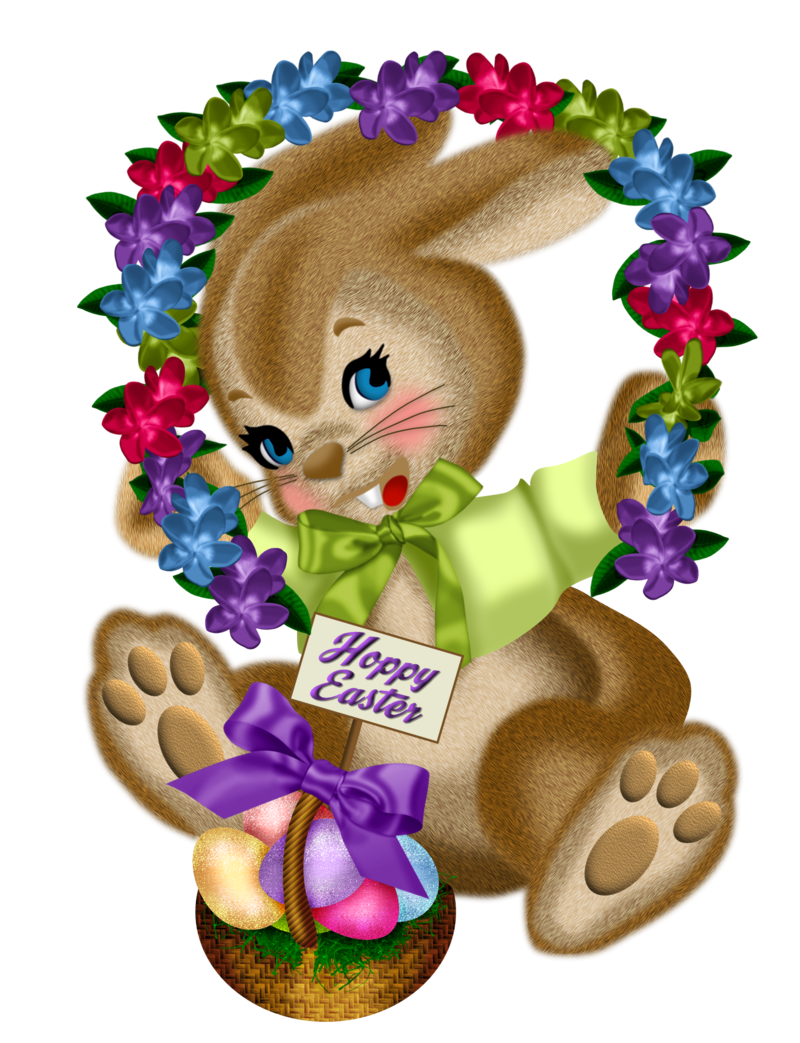 Happy_Easter_Bunny_with_Floral_Wreath_Transparent_PNG_Clipart.png