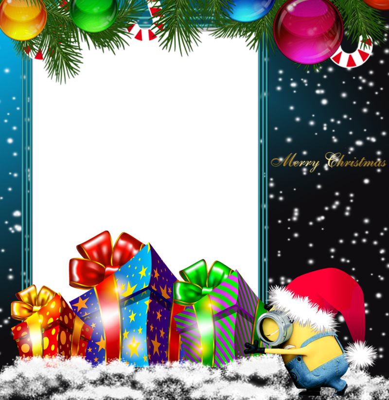 Merry_Christmas_PNG_Minion_Photo_Frame.png