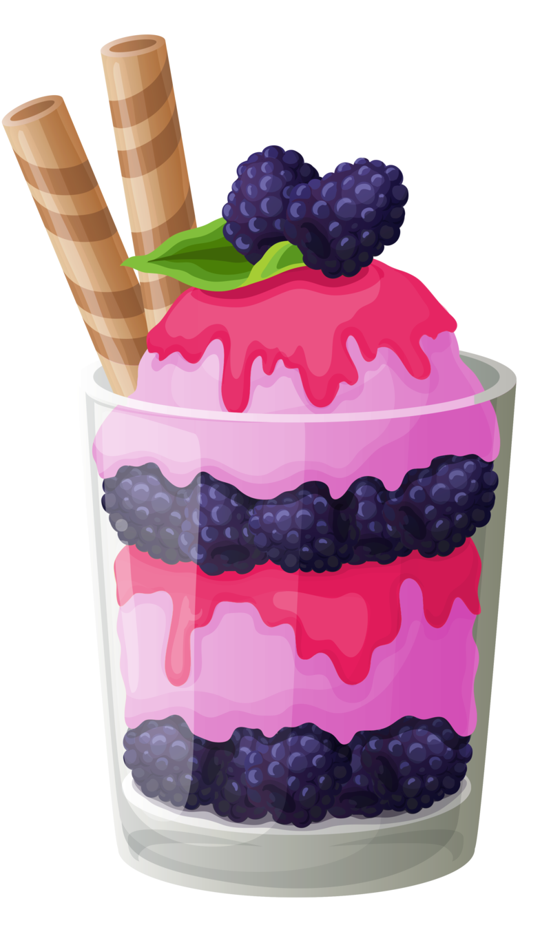 Pink_Ice_Cream_Cup_with_Blackberry_PNG_Clipart.png
