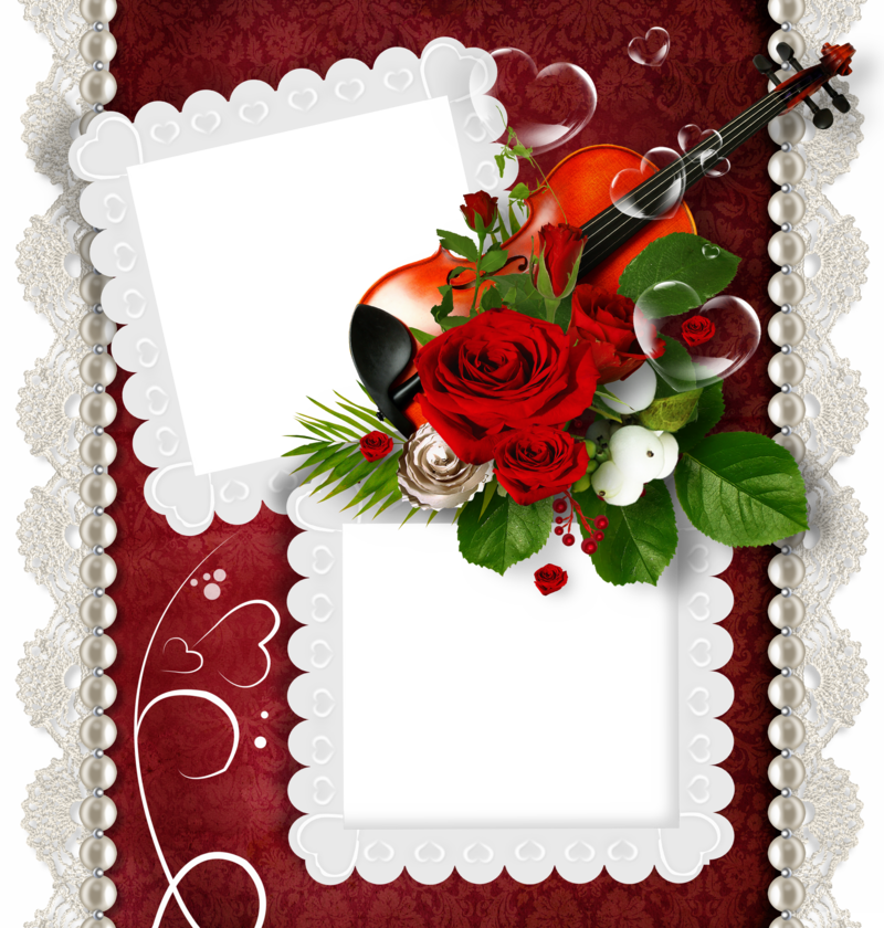Romantic_Double_Transparent_PNG_Frame_with_Violin_and_Rose.png