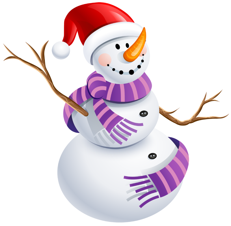 Snowman_with_Purple_Scarf_PNG_Picture.png