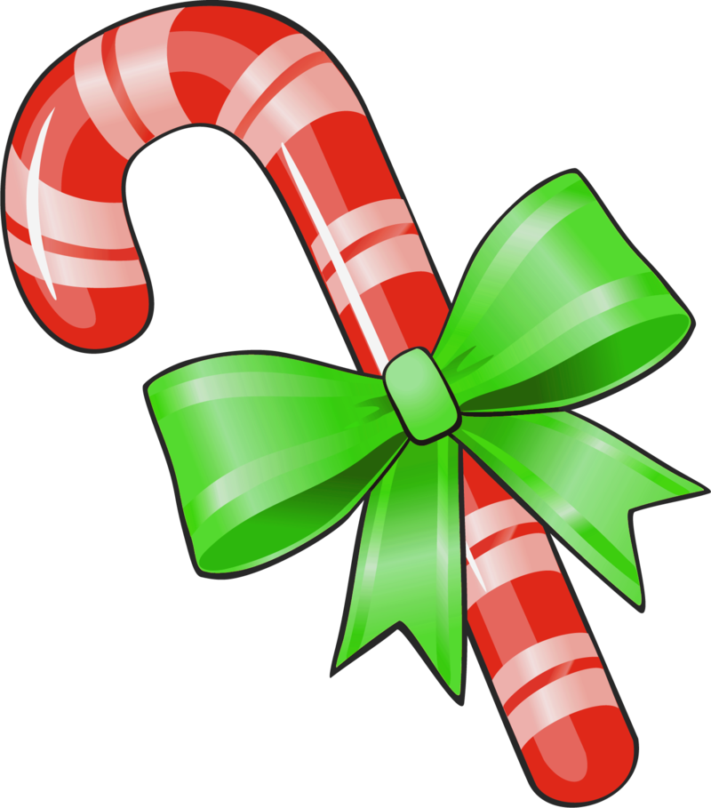 Transparent_Christmas_Candy_Cane_with_Green_Bow_PNG_Clipart.png