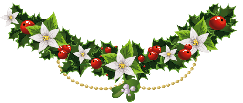 Transparent_Christmas_Mistletoe_Garland_with_Flowers_PNG_Clipart.png