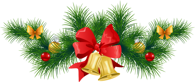 Transparent_Christmas_Pine_Garland_with_Bells_Clipart.png