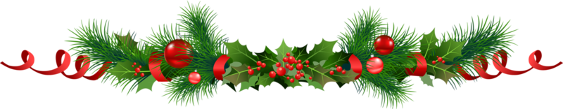 Transparent_Christmas_Pine_Garland_with_Mistletoe_Clipart.png