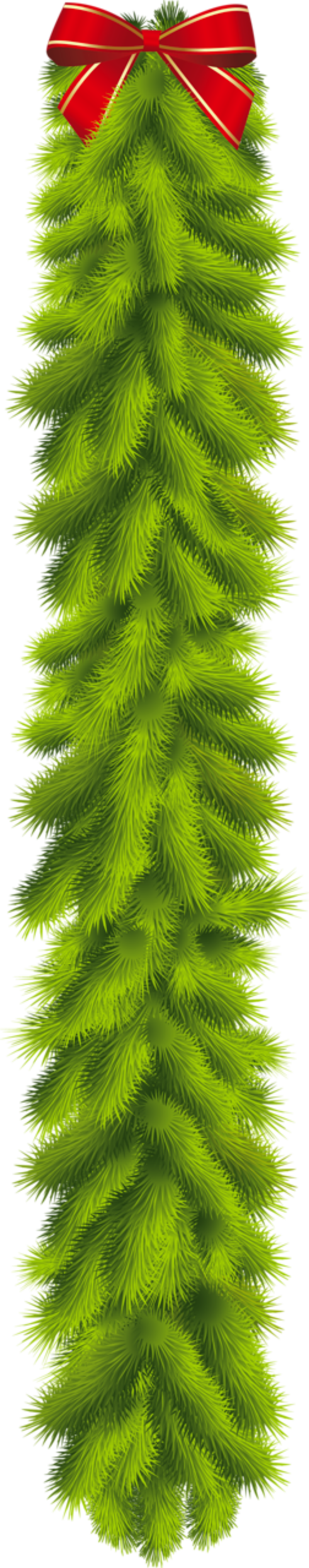 Transparent_Christmas_Pine_Garland_with_Red_Bow_Clipart.png