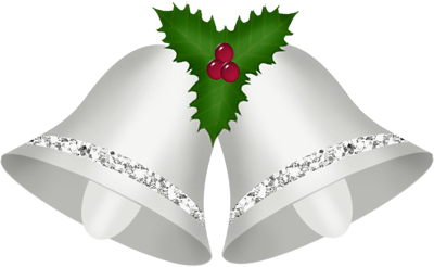 Transparent_Christmas_Silver_Bells_with_Mistletoe_Clipart.png
