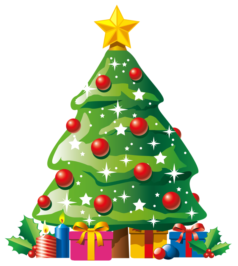 Transparent_Deco_Christmas_Tree_with_Gifts_Clipart.png